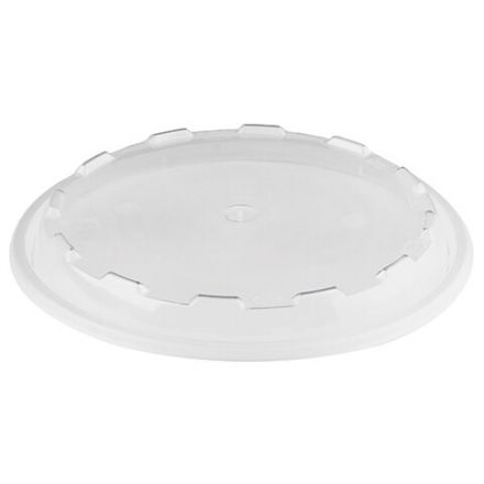 Контейнер одноразовый 950 мл, С КРЫШКОЙ, круглый, диаметр 172 мм, черный/прозрачный, ПП, ВЗЛП, 1265Ч