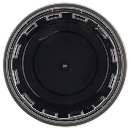 Контейнер одноразовый 950 мл, С КРЫШКОЙ, круглый, диаметр 172 мм, черный/прозрачный, ПП, ВЗЛП, 1265Ч