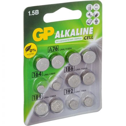 Батарейки GP таблетка ACM01-CR12 (12 штук в упаковке) Батарейки GP таблетка ACM01-CR12 (12 штук в упаковке)