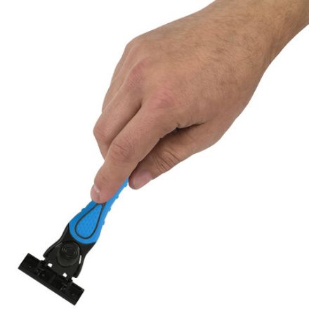 Бритвенный станок многоразовый мужской, 3 лезвия, 31 кассета, синий, X-ONE, 700024