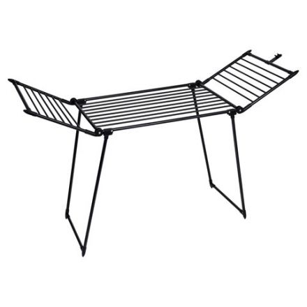 Сушилка напольная для белья раскладная, 3 зоны сушки, 19 метров, LAIMA HOME TRIO BLACK, 700470