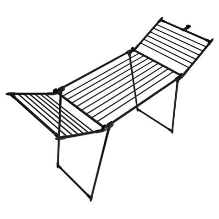 Сушилка напольная для белья раскладная, 3 зоны сушки, 19 метров, LAIMA HOME TRIO BLACK, 700470