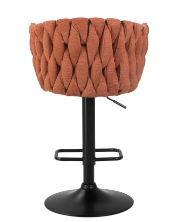 Стул барный DOBRIN LEON, оранжевая ткань (LAR 275-27) Стул барный DOBRIN LEON, оранжевая ткань (LAR 275-27)