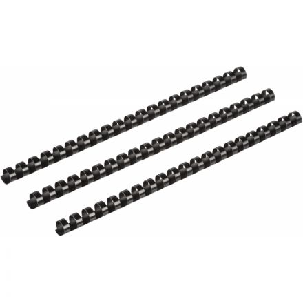 Пружины для переплета пластиковые 21 кольцо, 14 мм, (черные), 100 шт./уп