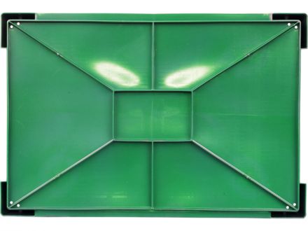 Ящик 600х400х135 дно сплошное зелёный Ящик 600х400х135 дно сплошное зелёный