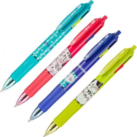 Ручка шариковая автомат. M&G So Many Cats, 4 в 1,0,7мм,масл,асс