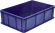 Ящик 600*400*180 мм сплошной без ручек синий
