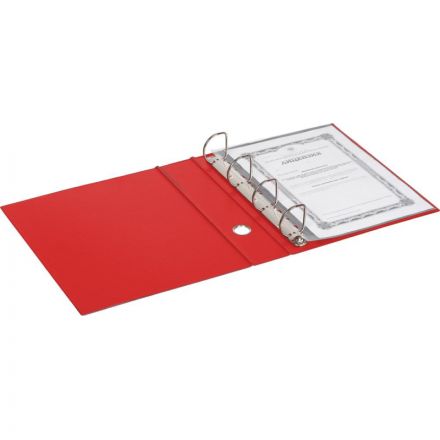 Папка на 4-х кольцах Bantex 60 мм красная до 350 листов