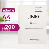 Скоросшиватель картонный Attache Дело № А4 до 200 листов белый (плотность 380 г/кв.м)
