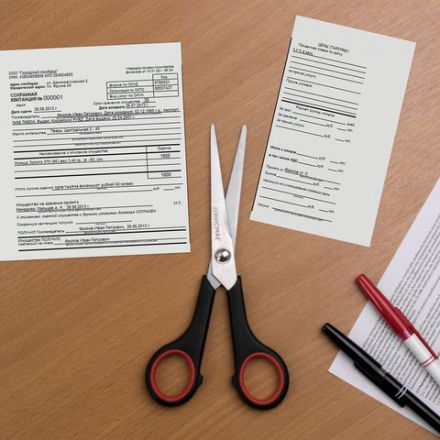 Ножницы ОФИСМАГ "Soft Grip", 165 мм, резиновые вставки, черно-красные, 3-х стороняя заточка, 236455