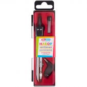 Готовальня ArtSpace, 4 предмета, циркуль 135мм, пластиковый футляр Готовальня ArtSpace, 4 предмета, циркуль 135мм, пластиковый футляр