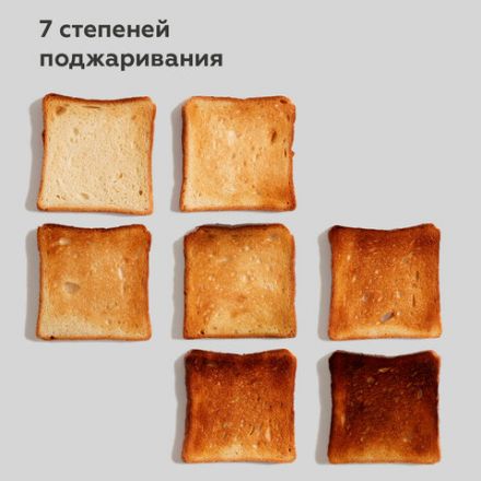 Тостер BQ (БИ-КЬЮ) T4002, 850 Вт, 2 тоста, 7 режимов, сенсорное управление, нержавеющая сталь, 86198225