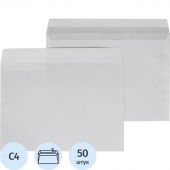 Конверт C4 ECOPOST белый стрип 229х324 с вн. зап. 80г бел.92-100% 50шт/уп