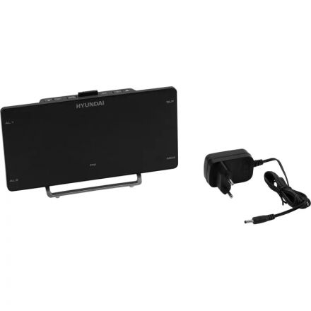 Радиобудильник Hyundai H-RCL246 черный LCD подсв:зеленая часы:цифровые FM