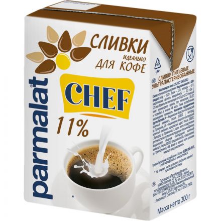 Сливки ультрапастеризованные Parmalat 11% 0,2л Сливки ультрапастеризованные Parmalat 11% 0,2л
