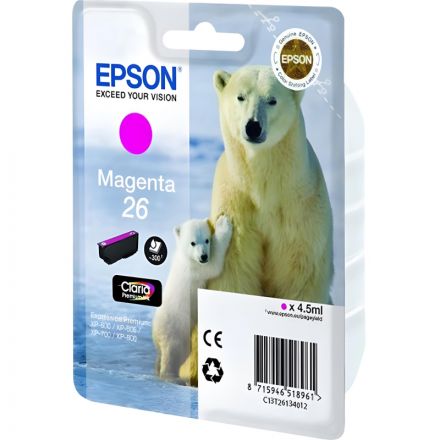 Картридж струйный Epson C13T26134012 пурп. для XP600/700/800