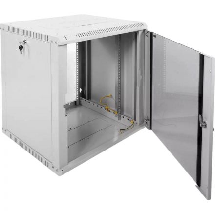 Шкаф настенный телеком. ЦМО разб. 12U (600х520) дверь стекло (ШРН-Э-12.500)