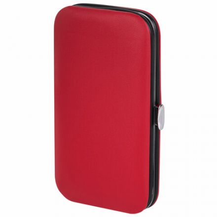 Универсальный набор для маникюра и педикюра 9 в 1 в футляре, MINI, красный, блистер, WBZ (ВБЗ), 609497