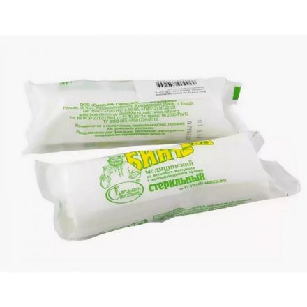 Перевяз. ср-ва Бинт стер. 7мх14см, пл.26г из нетканого мат-ла Ем Савостин Перевяз. ср-ва Бинт стер. 7мх14см, пл.26г из нетканого мат-ла Ем Савостин