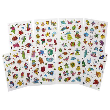 Набор наклеек "Стикерпак", ассорти, 8 листов, 200 наклеек, 110х175 мм, ПП