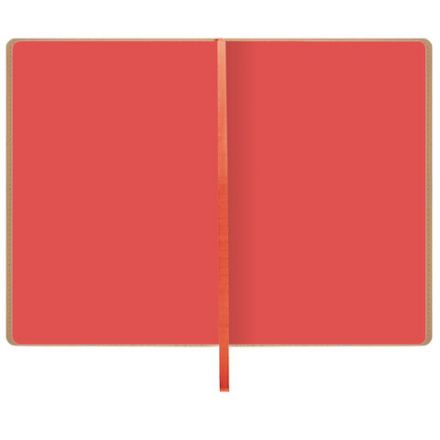 Блокнот А5 (148x218 мм), BRAUBERG "Metropolis Mix", под кожу, 80 л., в точку, бежевый, 113317