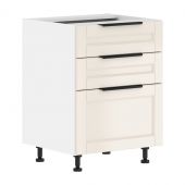 Шкаф напольный с ящиками MOB 6082.2C Бежевая эмаль/Белый 600х560х820 SICILIA