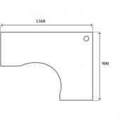 Стол SP Бюджет правый 2365.030 (402663) 1360х900/600х740 Серый