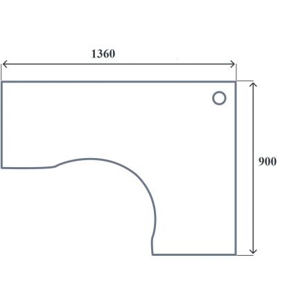 Стол SP Бюджет правый 2365.030 (402663) 1360х900/600х740 Серый