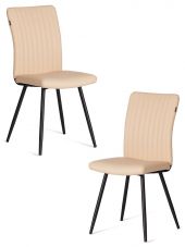 Стул обеденный Monte Carlo  (2 шт. в упаковке) TREND, экокожа , бежевая, 49х51х93 см