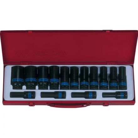 Набор головок ударных глубоких 1/2, шестигран., 10-32 мм, 15 пр. KING TONY