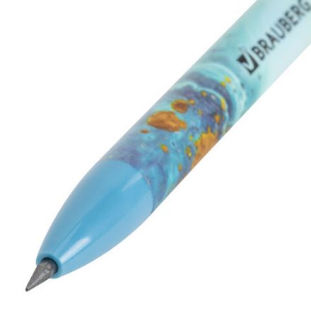 Карандаш механический цанговый 2 мм, BRAUBERG "FROST", HB, встроенная точилка, корпус ассорти, 182062