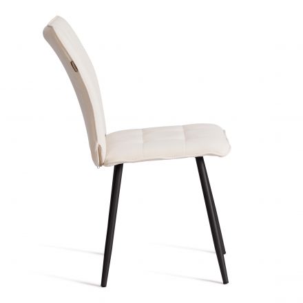 Стул обеденный Bari (2 шт. в упаковке) LT, велюр, молочный/черный, 4, 41х55х89 см