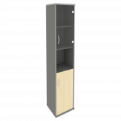 Riva Шкаф высокий узкий правый А.СУ-1.4 (R) Клён металлик 404*365*1980 Riva Шкаф высокий узкий правый А.СУ-1.4 (R) Клён металлик 404*365*1980