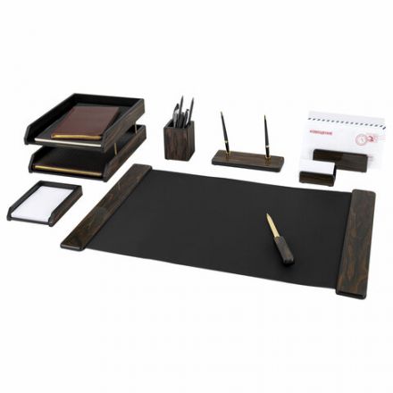 Набор настольный GALANT "Blackwood" из дерева, 8 предметов, цвет "чёрное дерево", 238165 Набор настольный GALANT "Blackwood" из дерева, 8 предметов, цвет "чёрное дерево", 238165