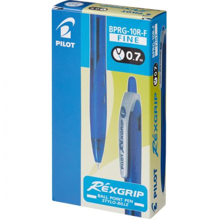 Ручка шариковая автоматическая Pilot BPRG-10R-F Rex Grip синяя (толщина линии 0.32 мм) Ручка шариковая автоматическая Pilot BPRG-10R-F Rex Grip синяя (толщина линии 0.32 мм)