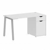 Home Office Стол письменный VR.SP-3-138.1.A Белый/Серый металл 1380*720*750
