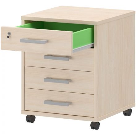 Тумба PT Арго . подкатная 4 ящика АТЛ-04 бук