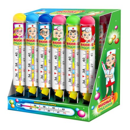 Жевательная резинка "Вкусный градусник", 7 г, КАНДИ КЛАБ, GUM072 Жевательная резинка "Вкусный градусник", 7 г, КАНДИ КЛАБ, GUM072