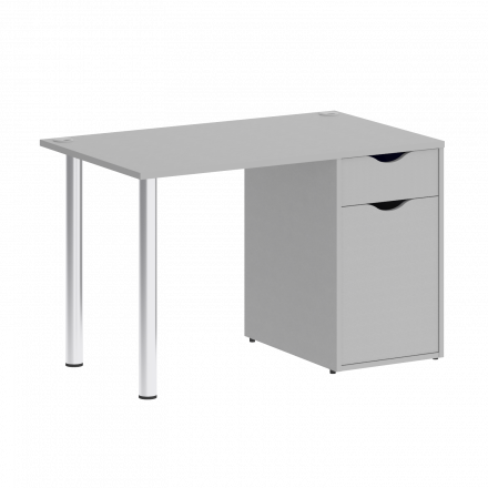 Home Office Стол письменный VR.SP-3-118.1 Серый/Хром опоры 1180*720*750