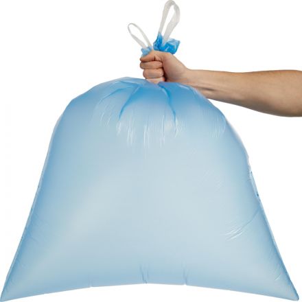 Мешки для мусора ПНД 120л 14мкм 10шт/рул син 70х80см Комус Bioразл с завяз