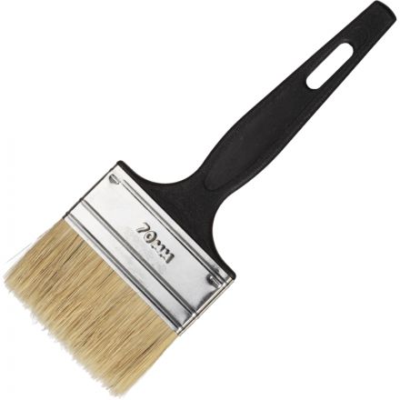 Кисть флейцевая Стандарт, 70x6, натур.щетина, пласт.ручка//Сибртех(82506)