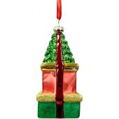 Игрушка Украшение НГ подвесное из стекла / 5,5x5,5x12,5см арт.95569