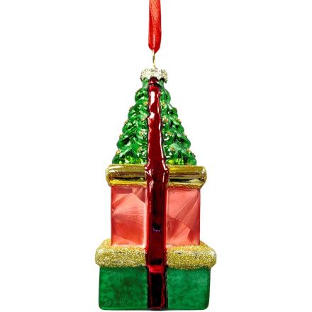 Игрушка Украшение НГ подвесное из стекла / 5,5x5,5x12,5см арт.95569