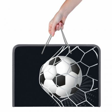 Папка для труда на молнии с ручками ПИФАГОР А4, 1 отделение, пластик, органайзер, "Ball kick", 272229 Папка для труда на молнии с ручками ПИФАГОР А4, 1 отделение, пластик, органайзер, "Ball kick", 272229