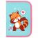 Пенал ПИФАГОР, 1 отделение, полиэстер, 19х13 см, "Red panda", 272283