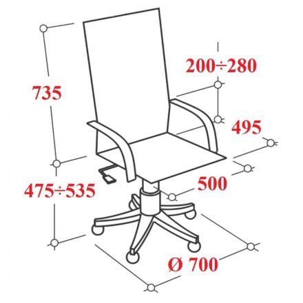 Кресло VT_Chairman 535 Россия LUX ткань черный/черный