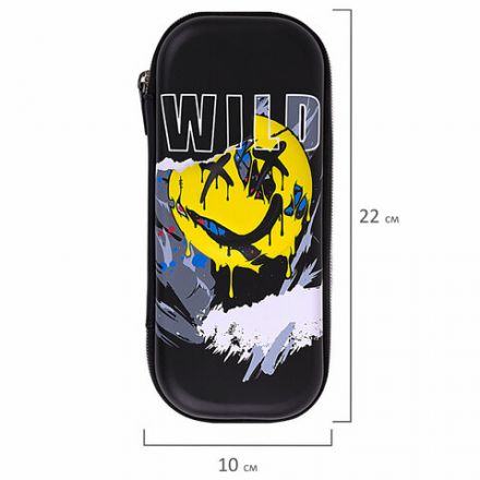 Пенал BRAUBERG, 1 отделение, 1 откидная планка, EVA, 22х10х5 см, "Wild face", 272337 Пенал BRAUBERG, 1 отделение, 1 откидная планка, EVA, 22х10х5 см, "Wild face", 272337