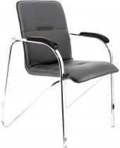 Кресло Everprof Samba Wood CF Экокожа Черный