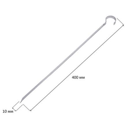 Мангал сборный стальной, размер 500х300х500 мм + 6 шампуров из нержавеющей стали, в коробке, 701728