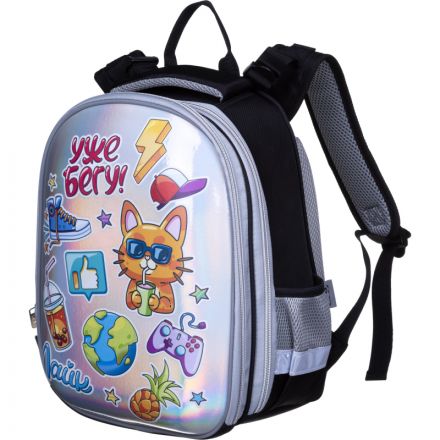 Ранец Комус Класс Stick Галографик Стикеры, 2 отд